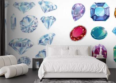 Precious diamonds gem set Wall mural