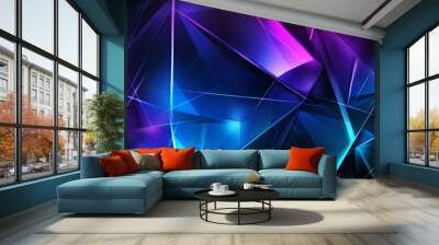 This tech-driven, purple dark 3D illustration template is ideal for technology compositions. Wall mural