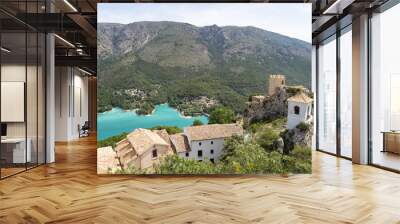 View from El Castell de Guadelest, Alicante, Spain. Wall mural