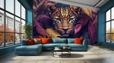 Wallpaper Background Stock - Jungle Leopard Jaguar Wall mural