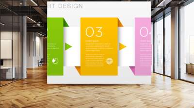 Business chart design. 5 options workflow diagram. Vector graphics.	
 Wall mural