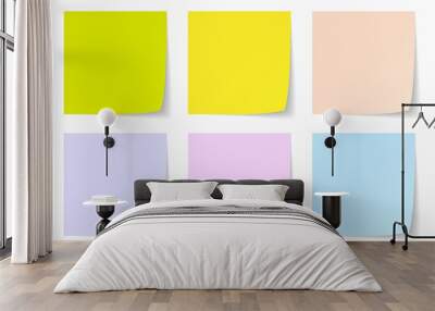 Color Post-it Background, Vector Graphics Wall mural