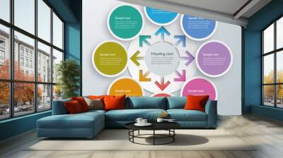 infographics vector background 8-step process Wall mural