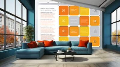 Infographics Vector Background Grid Layout Wall mural