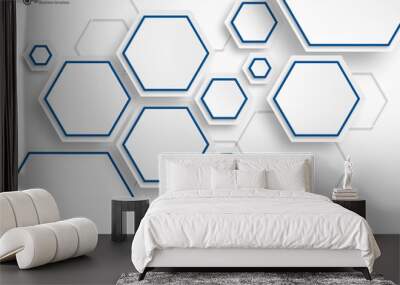 infographics vector background #hexagons and honeycomb structure Wall mural