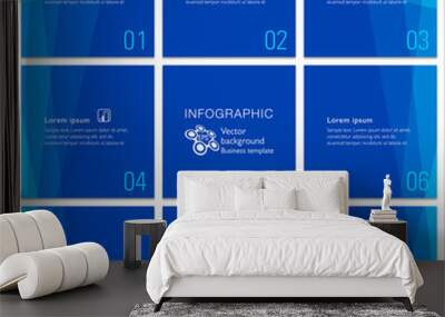 Infographics Web Banner & Grid Design Wall mural