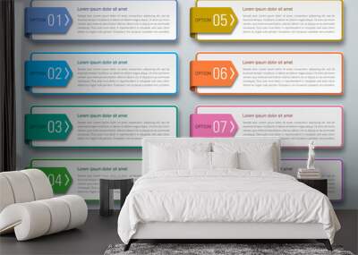 Infographics Web Banner & Label Design  Wall mural