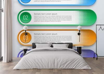 Infographics Web Banner & Label Design Wall mural