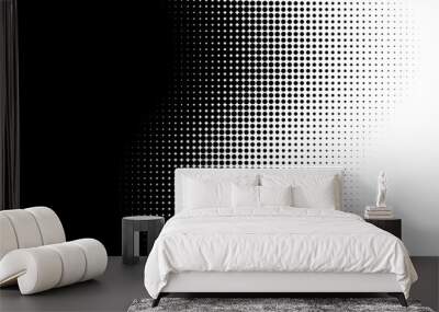 Screentone Graphics_Halftone Gradation_Black Dots  Wall mural