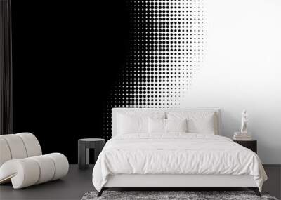 Screentone Graphics_Halftone Gradation_Black Dots  Wall mural