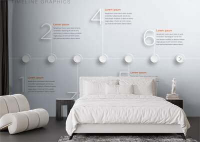 Timeline Chart Design, Vector Graphics, Wall mural