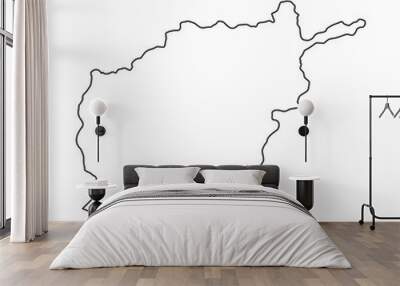 Afghanistan outline map Wall mural