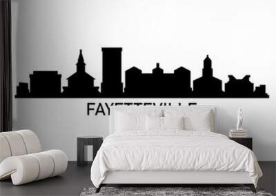 Fayetteville skyline Wall mural