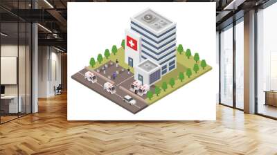 Hospital isometric  Wall mural