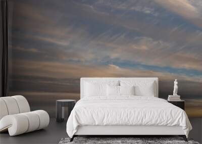 Beautiful colorful sunset sky with clouds. Nature background Wall mural