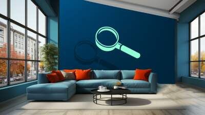 Vector illustration with shadow on blue background with gradient Wall mural