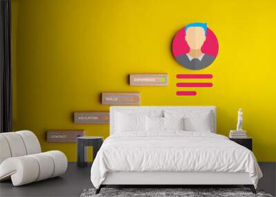 human resource concept, hiring human, new career recruitment. find your career. recruiting with online technology. Wall mural