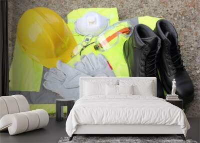 A collection of Personal protection equipment Wall mural