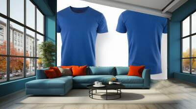  Blue t shirt front and back view, isolated on white background. Wall mural