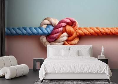  two ropes tied into a knot Wall mural