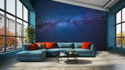 abstract background with stars and planets Wall mural