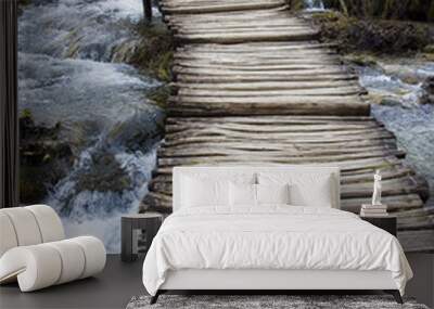 wooden bridge Wall mural