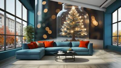 christmas tree decorations Wall mural