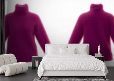 Sweater. Knitted Sweater. Blank Sweater isolated Wall mural