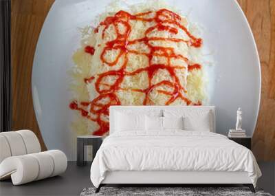 Savory Pancakes Dish Wall mural