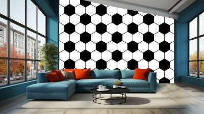 Empty football net or  soccer goal net pattern. Flat vector background. Play team sport. Honeycomb pattern Wall mural