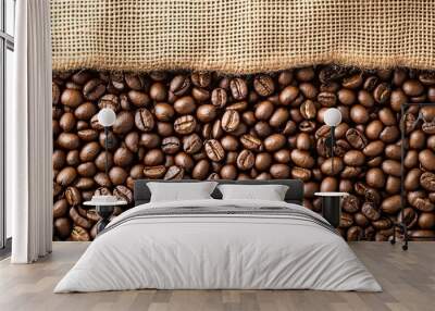 Coffee Beans Cafe Background Wall mural