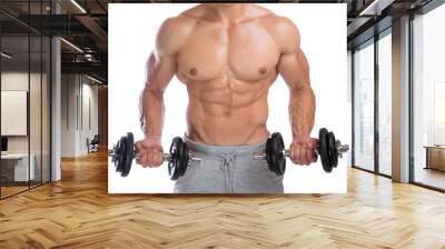 Bodybuilder Bodybuilding Muskeln Body Building Training Bizeps H Wall mural