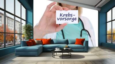 Krebs Vorsorge Krebsvorsorge Krankheit gesund Krankenschwester G Wall mural