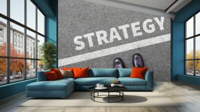 strategy and development success of a company businessman busine Wall mural