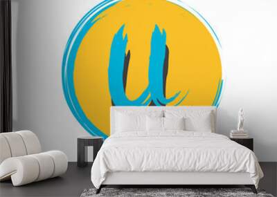 flat textured cutout Wall mural