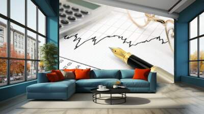 stock chart Wall mural