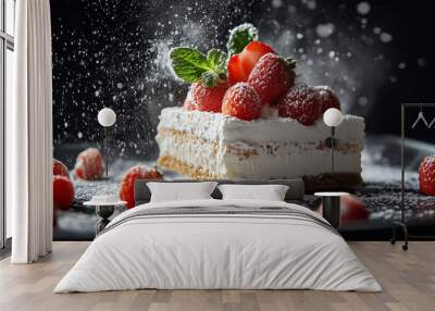 Dessert Bar with Berries Wall mural