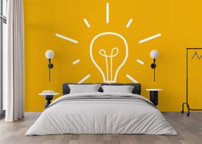 Vector bulb  Wall mural