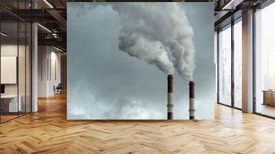 Air polluting, factory pipe Wall mural