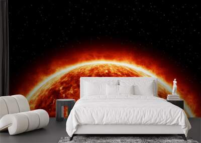 3d render of solar atmosphere with plasma movement Wall mural