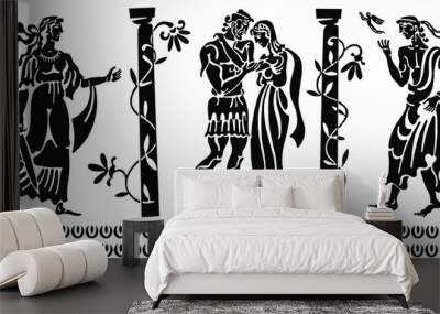 Background in the Greek style. Wall mural