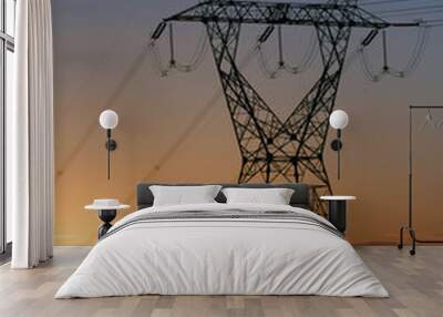 electricity tower providing energy distribution Wall mural