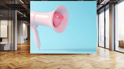 A pink hair dryer with a heart on it Wall mural