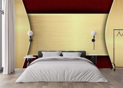 gold and red template Wall mural