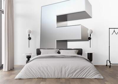 3d metal letter f Wall mural