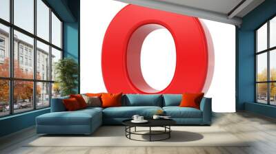 3d shiny red letter collection - o Wall mural