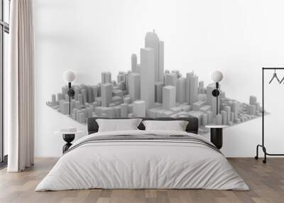 grey city model Wall mural