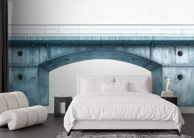 concrete bridge isolated on transparent background ,flyover bridge ,generative ai Wall mural