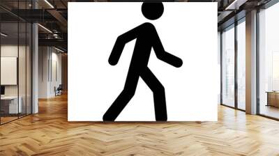 A person walking or walk sign flat vector icon for apps and websites Wall mural