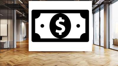 American dollar bill flat icon for financial apps and websites Wall mural